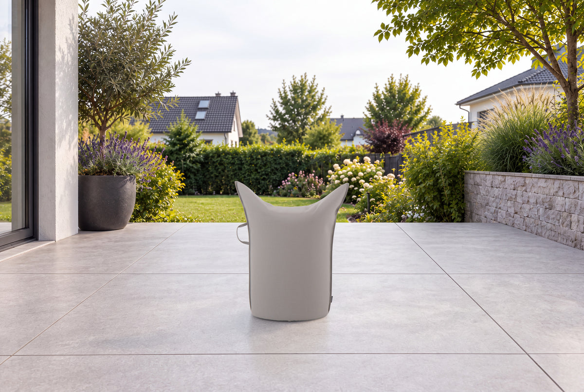 Hocker Outdoor Grau (nicht abziehbar) | Hohe Ausführung | Sitzhöhe 50 cm