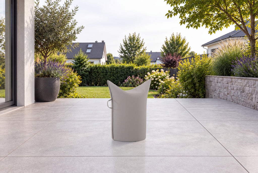 Hocker Outdoor Grau (nicht abziehbar) | Hohe Ausführung | Sitzhöhe 50 cm