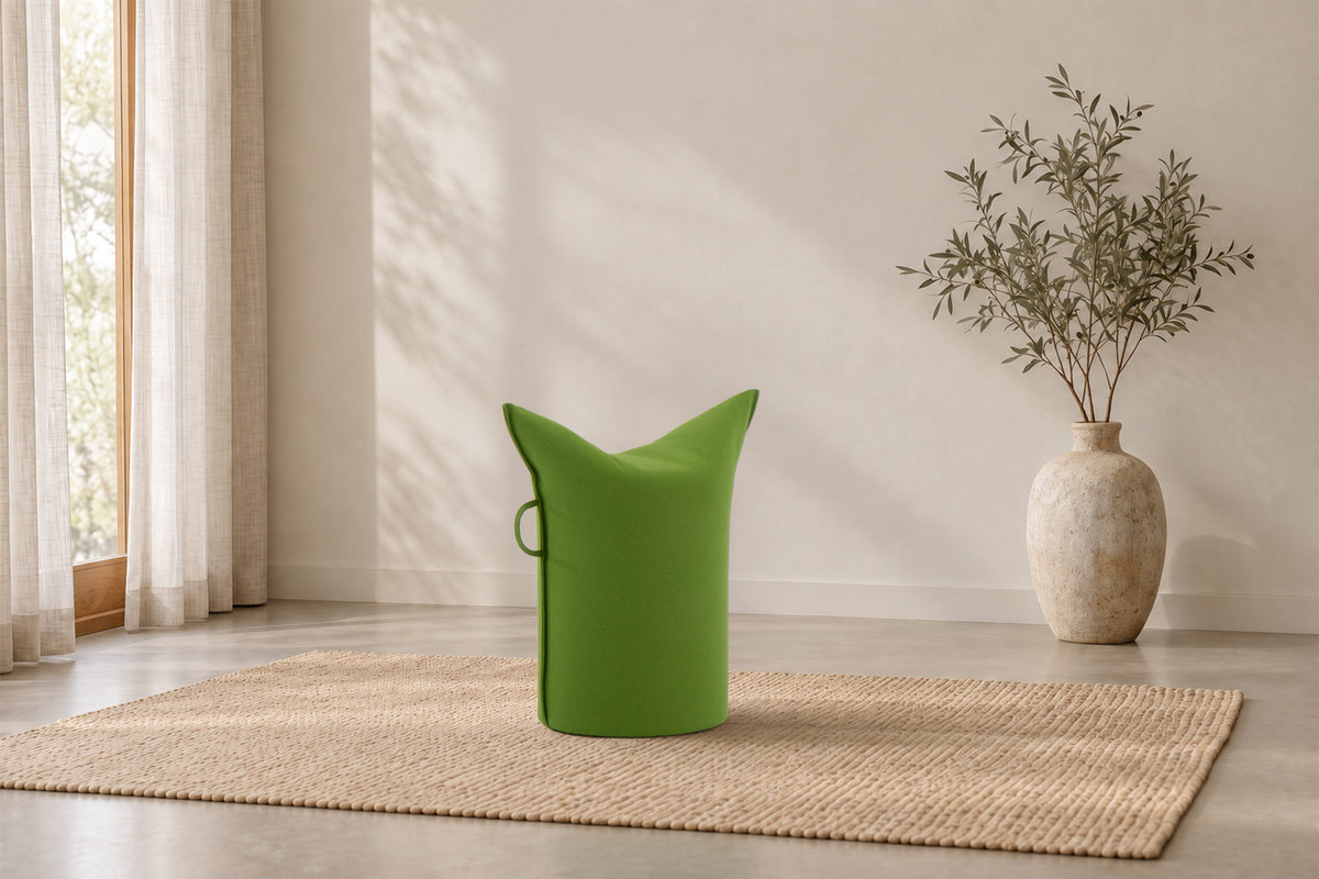 Wollfilz Hocker Grün |  Hohe Ausführung | Sitzhöhe 50 cm