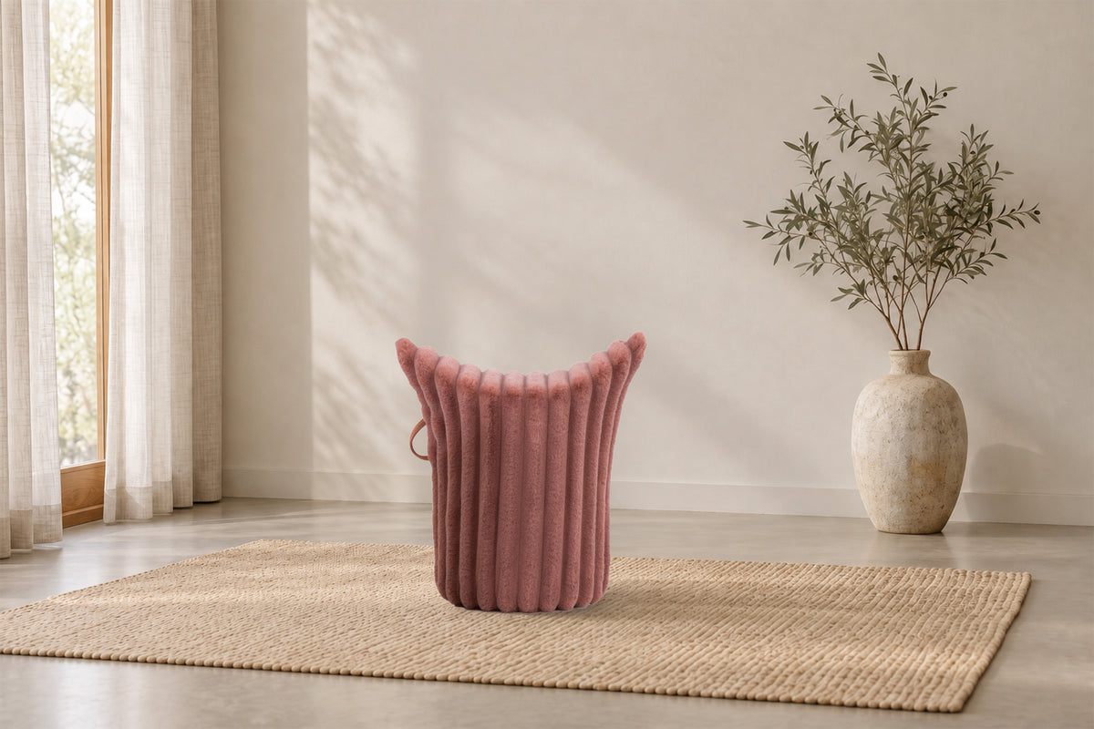 Winter-Edition Hocker „Hug“ Altrosa | Hohe Ausführung | Sitzhöhe 50 cm