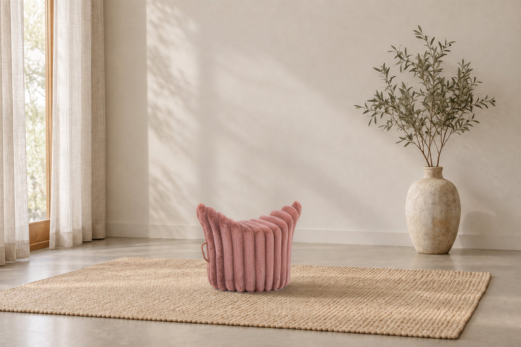Winter-Edition Hocker „Hug“ Altrosa | Mini Ausführung | Sitzhöhe 28 cm