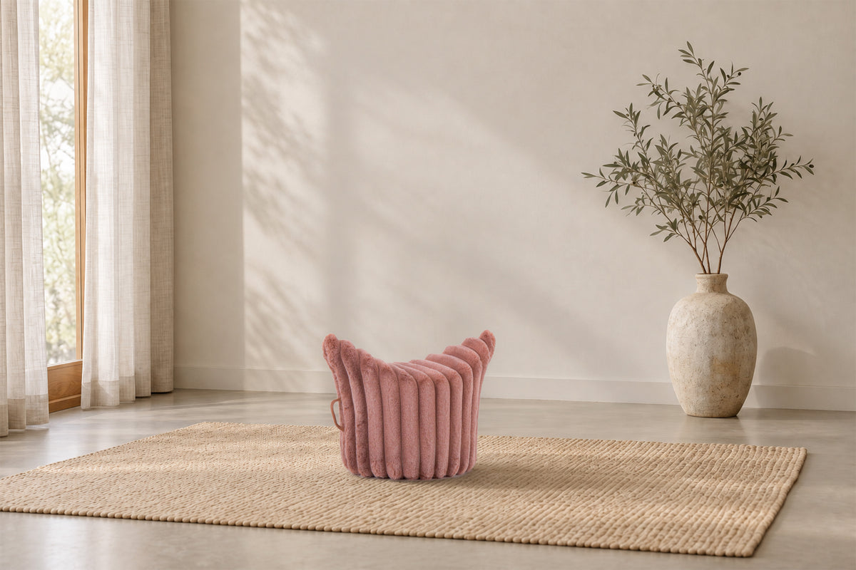 Winter-Edition Hocker „Hug“ Altrosa | Mini Ausführung | Sitzhöhe 28 cm