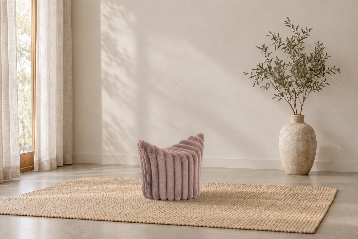 Winter Edition Hocker „Hug“ Taupe | Mini Ausführung | Sitzhöhe 28 cm