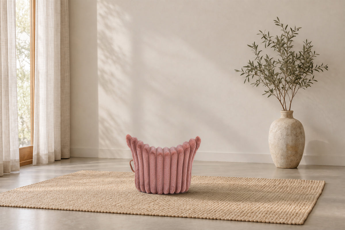 Winter-Edition Hocker „Hug“ Altrosa | Mini Ausführung | Sitzhöhe 28 cm