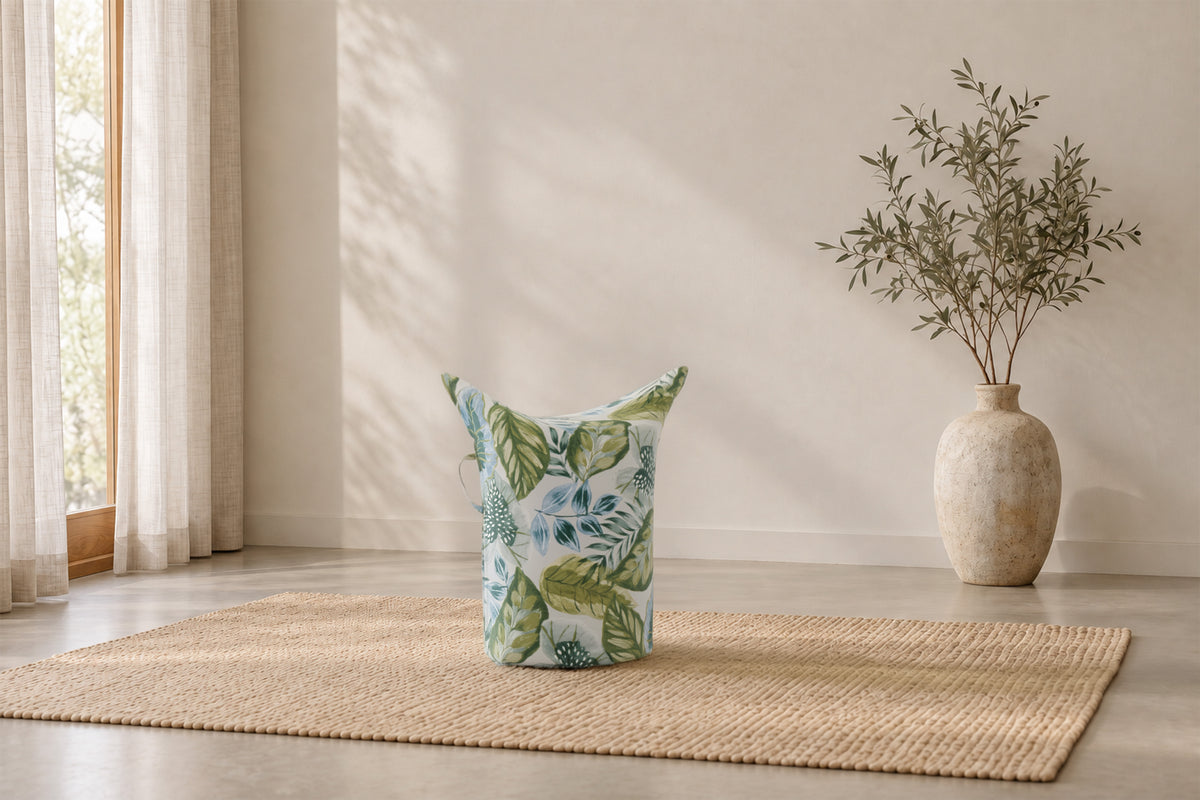 Sommer-Edition Hocker "Tropic Leaf" | Hohe Ausführung | Sitzhöhe 50 cm