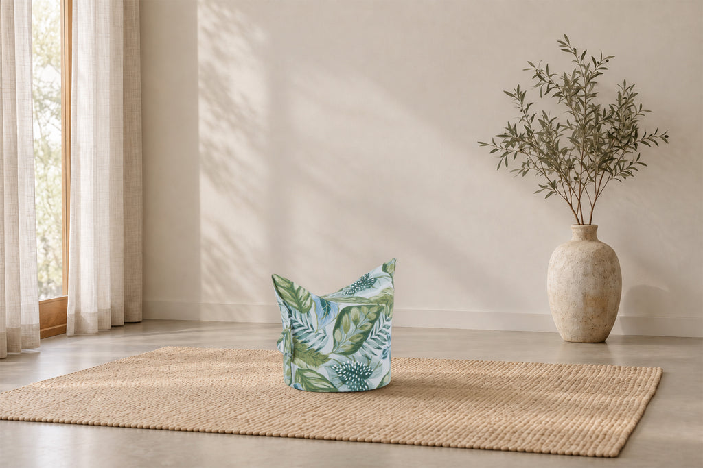 Sommer-Edition Hocker "Tropic Leaf" | Mini Ausführung | Sitzhöhe 28 cm