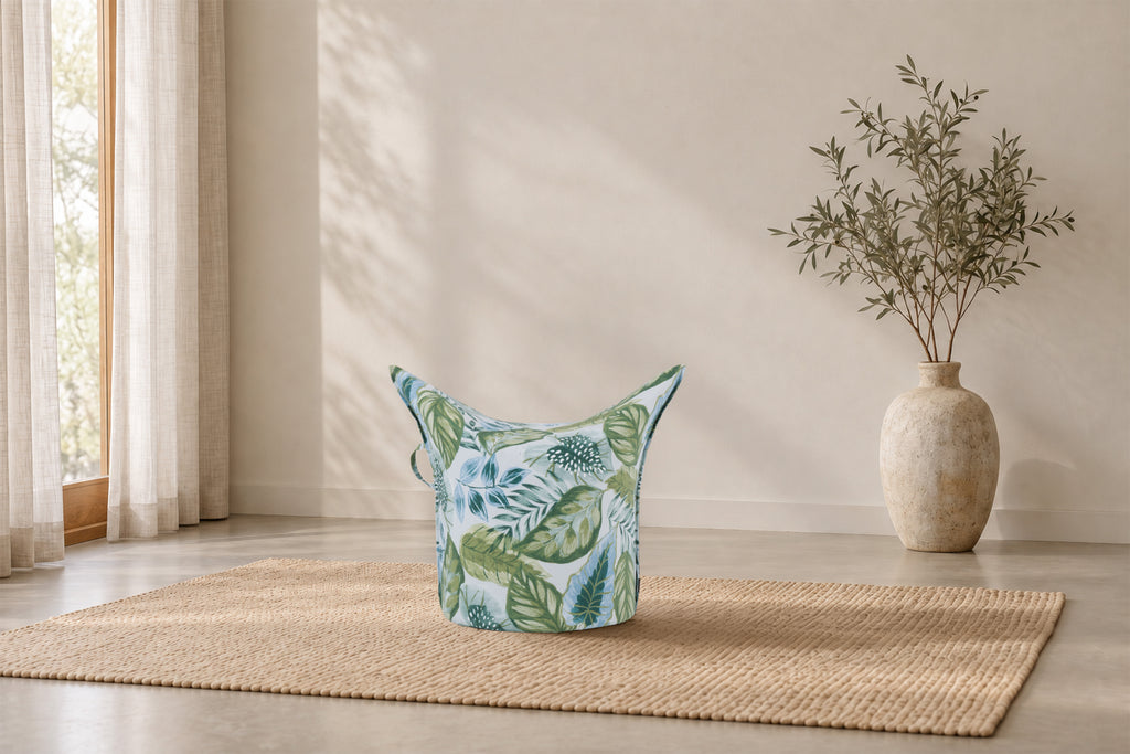 Sommer-Edition Hocker "Tropic Leaf" | Niedrige Ausführung | Sitzhöhe 42 cm