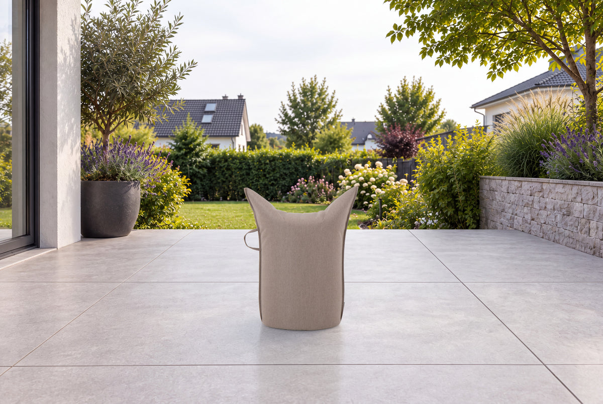 Hocker Outdoor Taupe (nicht abziehbar) | Hohe Ausführung | Sitzhöhe 50 cm