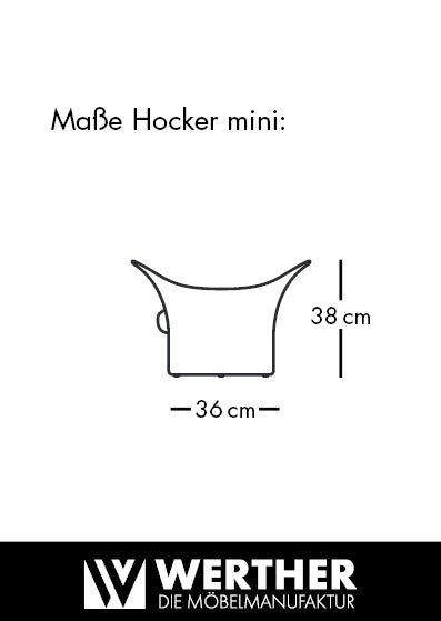 Winter-Edition Hocker „Hug“ Altrosa | Mini Ausführung | Sitzhöhe 28 cm