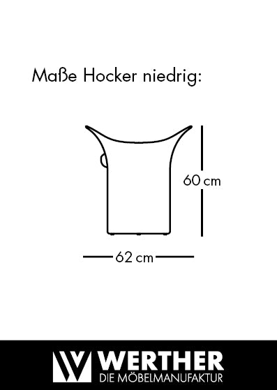 Winter-Edition Hocker „Hug“ Grau | Hohe Ausführung | Sitzhöhe 50 cm