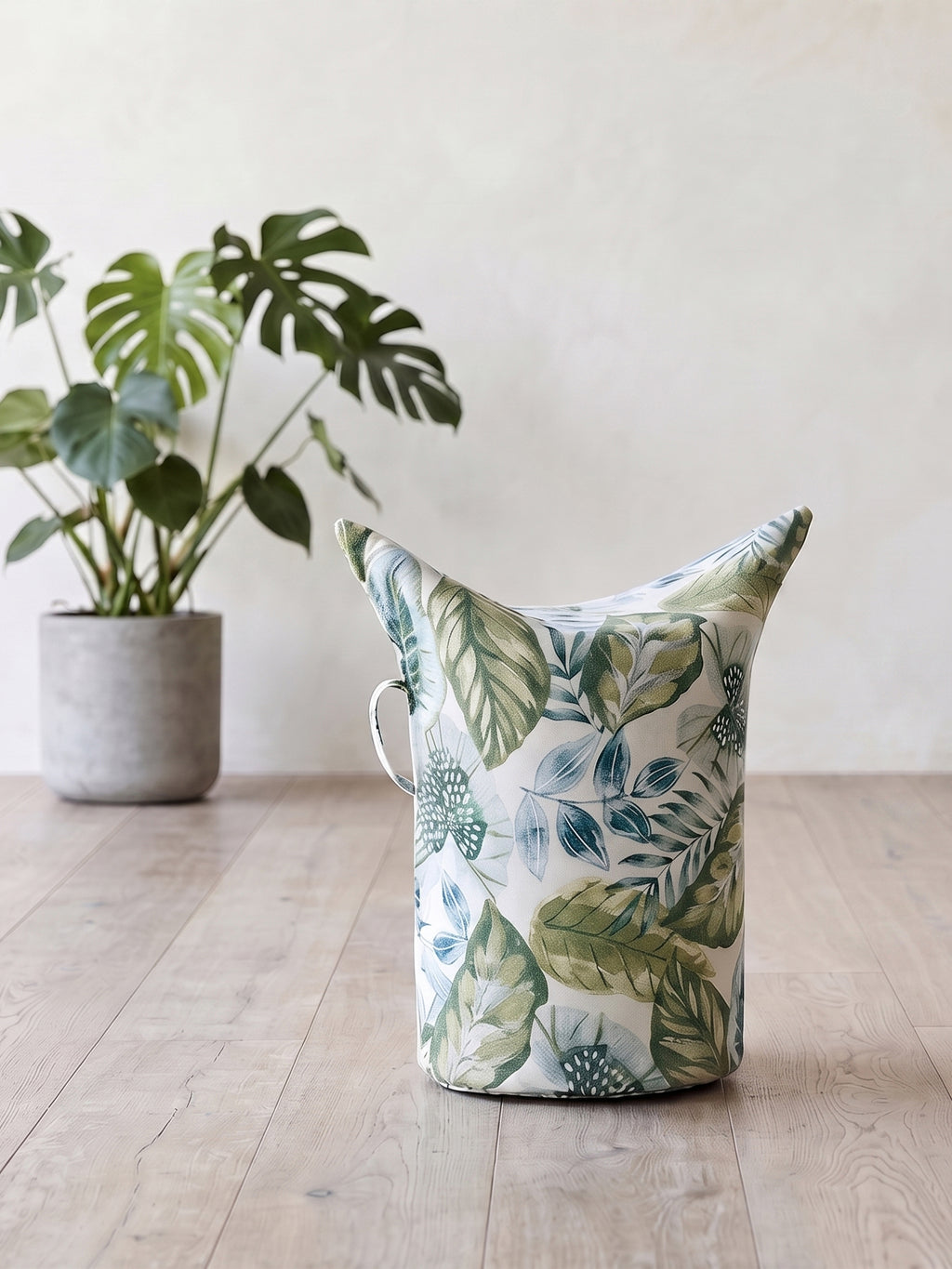 Sommer-Edition Hocker "Tropic Leaf" | Hohe Ausführung | Sitzhöhe 50 cm