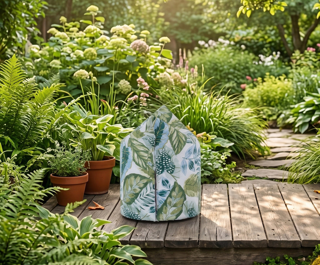 Sommer-Edition Hocker "Tropic Leaf" | Niedrige Ausführung | Sitzhöhe 42 cm