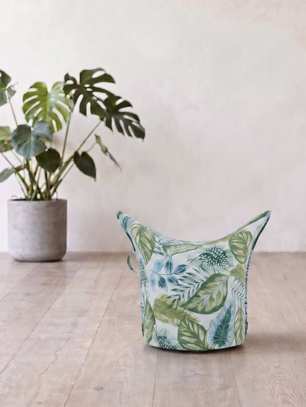 Sommer-Edition Hocker "Tropic Leaf" | Niedrige Ausführung | Sitzhöhe 42 cm