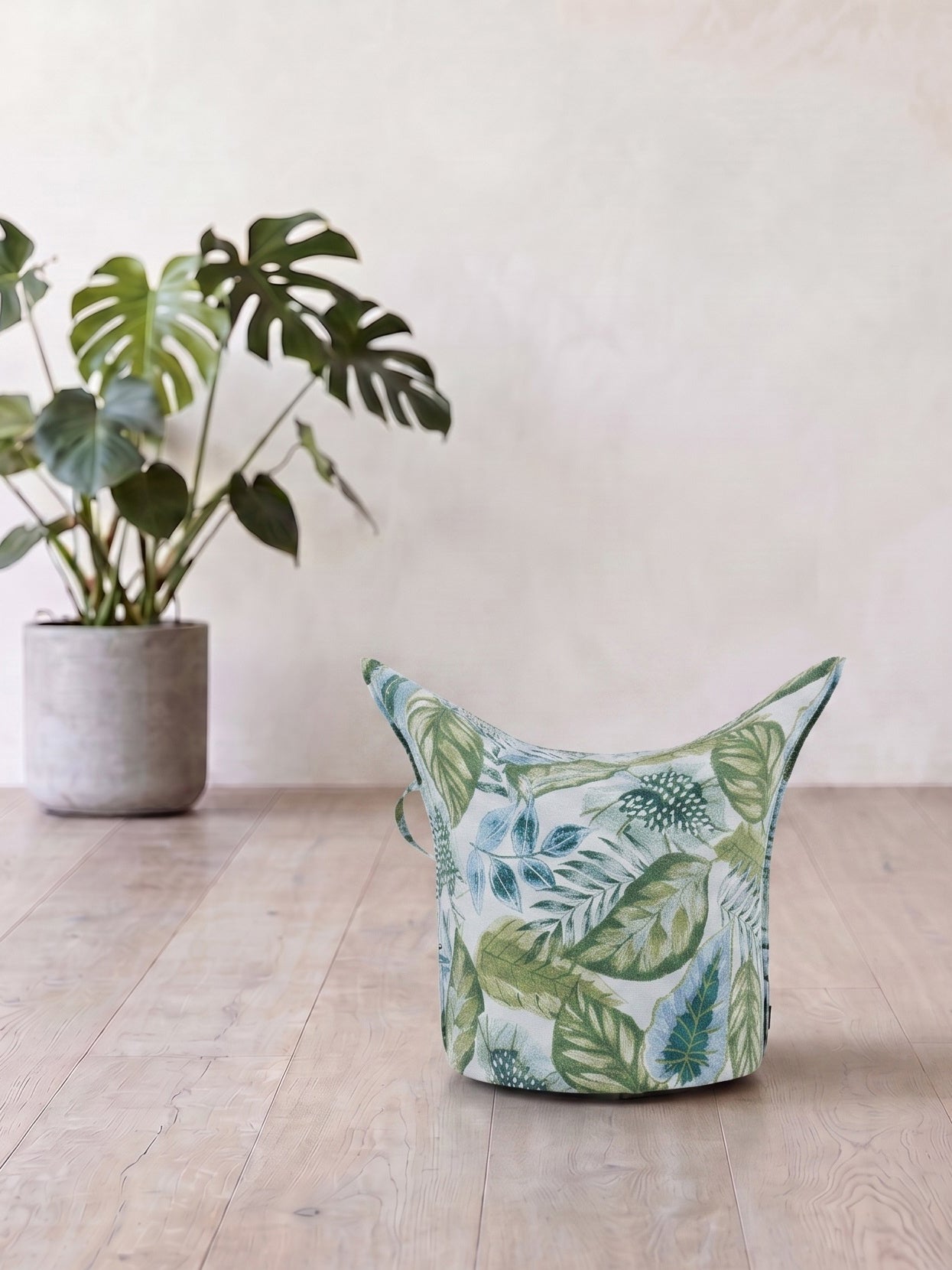 Sommer-Edition Hocker "Tropic Leaf" | Niedrige Ausführung | Sitzhöhe 42 cm