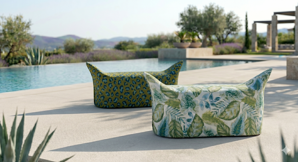 Sommer-Edition "Tropic Leaf" |  Ausführung Bank | Sitzhöhe 42 cm